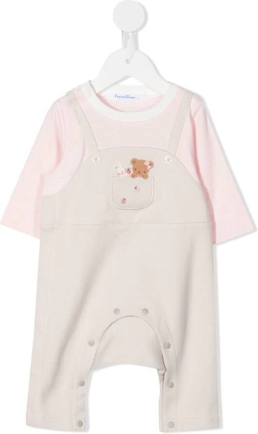 Familiar Romper met borduurwerk Roze