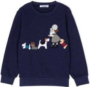 Familiar Sweater met grafische print Blauw