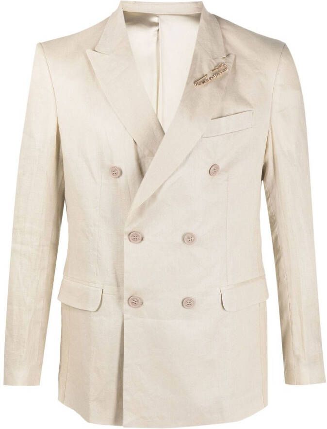 Family First Blazer met dubbele rij knopen Beige