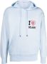 Family First Hoodie met logoprint Blauw - Thumbnail 1