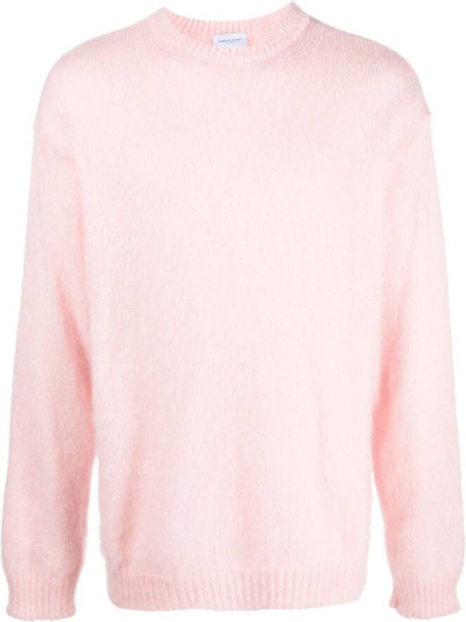 Family First Trui met intarsia logo Roze