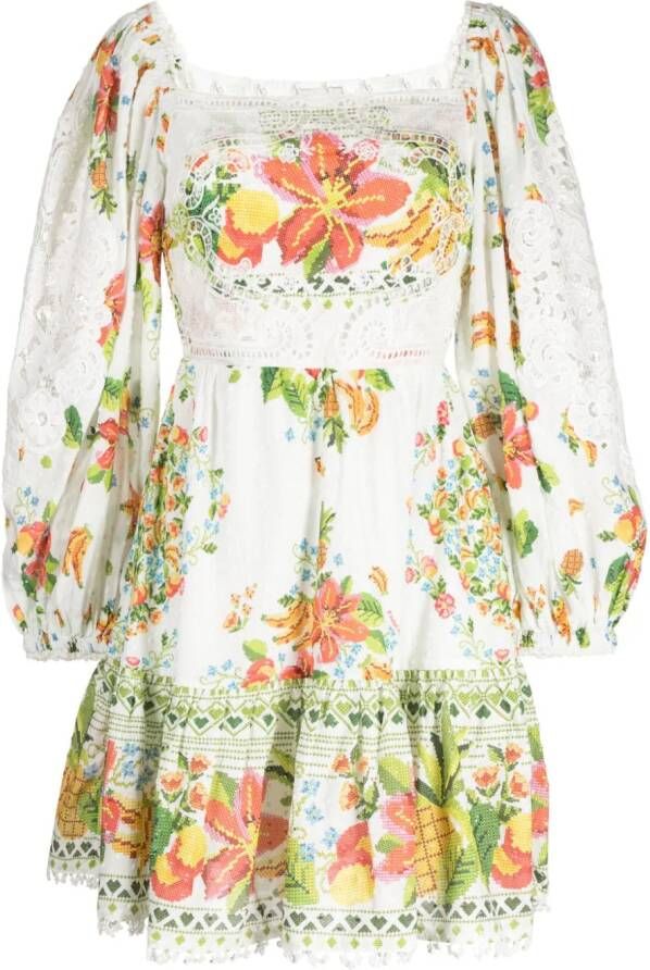 FARM Rio Mini-jurk met tropische print Veelkleurig