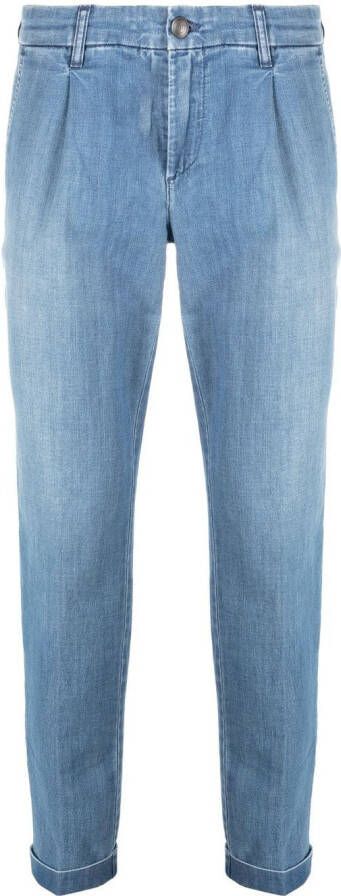 Fay Broek met omgeslagen pijpen Blauw