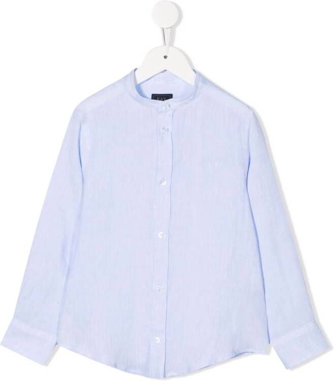 Fay Kids Button-down shirt Blauw