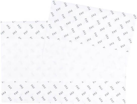 Fay Kids Deken met logoprint Wit