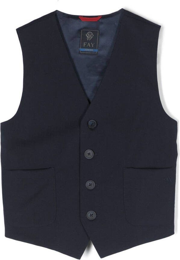Fay Kids Gilet met V-hals Blauw
