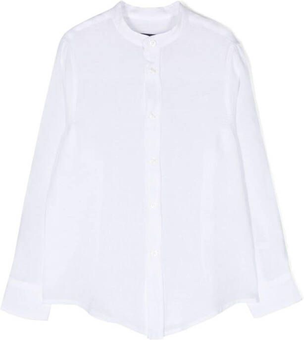 Fay Kids Shirt met geborduurd logo Wit