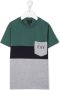 Fay Kids T-shirt met colourblocking Grijs - Thumbnail 1
