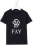 Fay Kids T-shirt met logoprint Blauw - Thumbnail 1