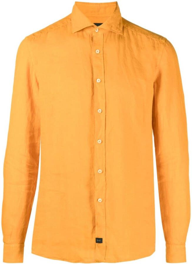 Fay Linnen overhemd Oranje