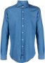 Fay Overhemd met denim-effect Blauw - Thumbnail 1