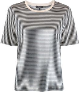 Fay stripe-print short-sleeved T-shirt Beige