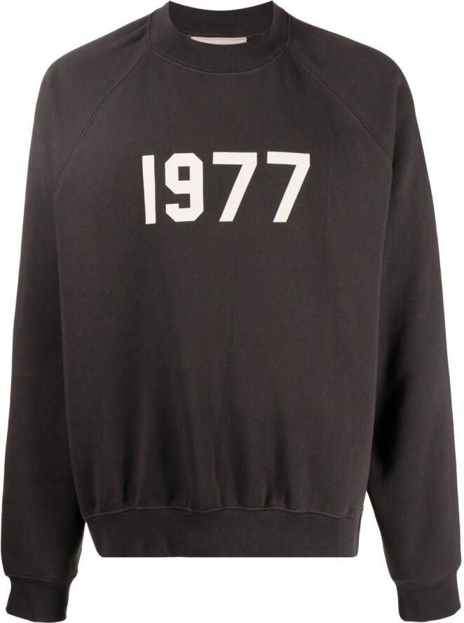 FEAR OF GOD ESSENTIALS 1977 trui met print Zwart