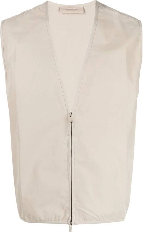 FEAR OF GOD ESSENTIALS Bodywarmer met rits Bruin