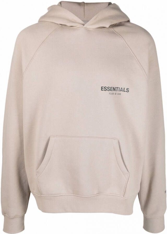 FEAR OF GOD ESSENTIALS Hoodie met logoprint Beige