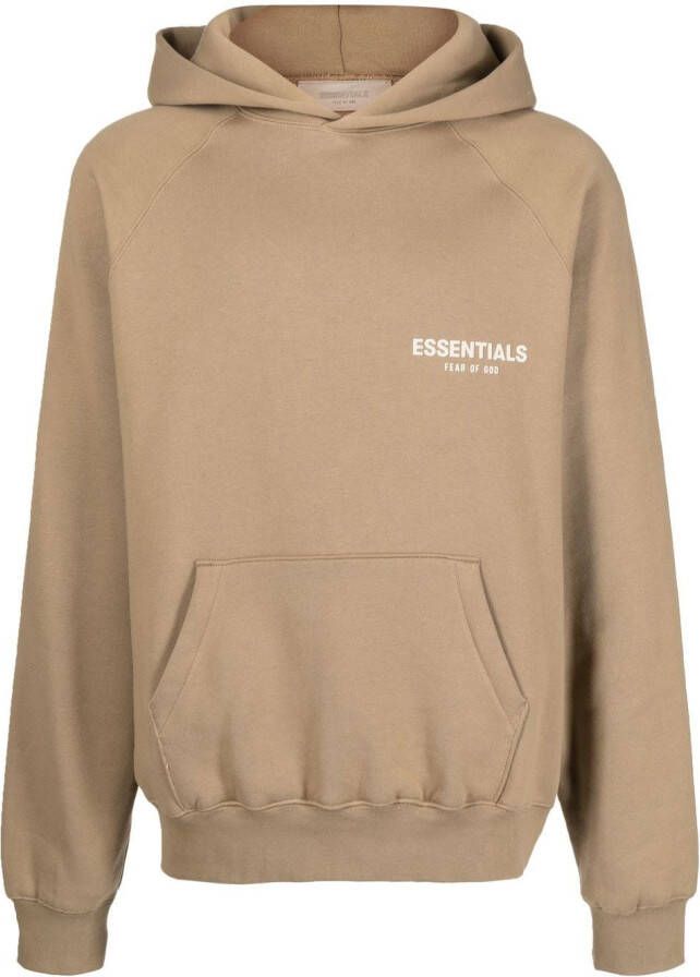 FEAR OF GOD ESSENTIALS Hoodie met logoprint Bruin
