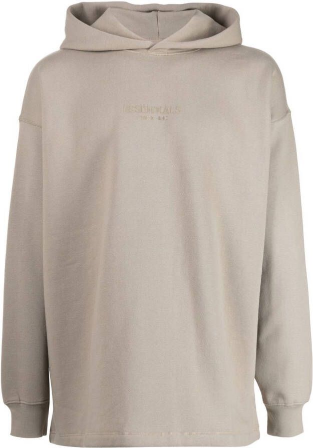 FEAR OF GOD ESSENTIALS Hoodie met logoprint Bruin