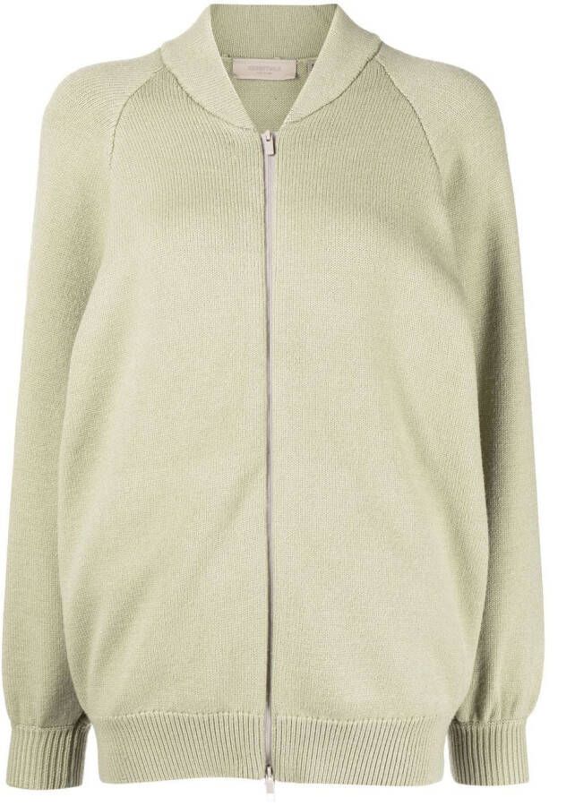 FEAR OF GOD ESSENTIALS Jas met rits Groen