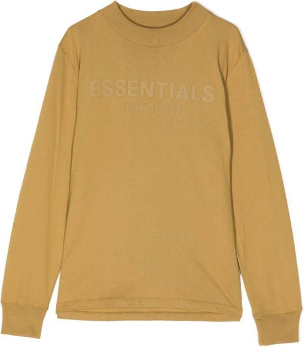 FEAR OF GOD ESSENTIALS Sweater met logoprint Bruin