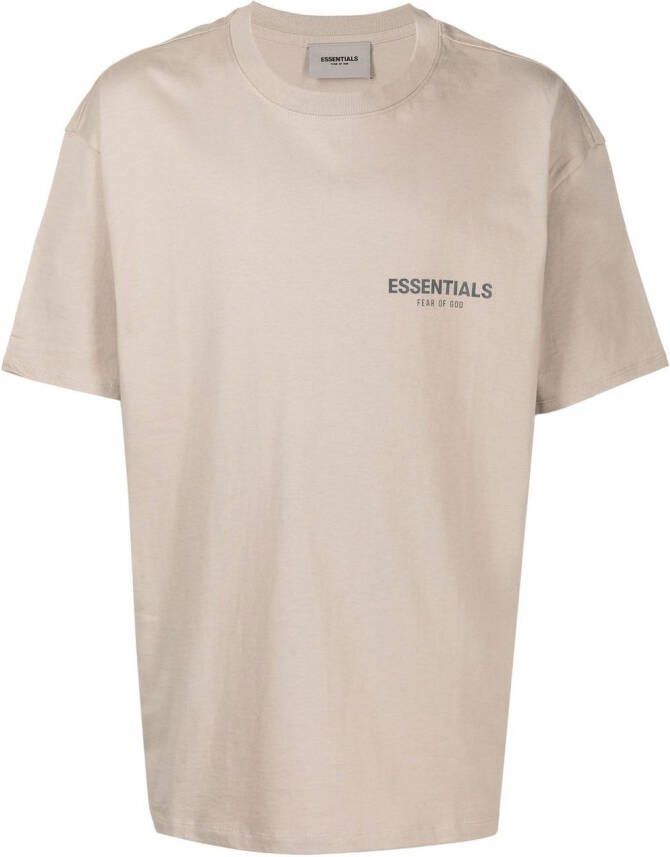 FEAR OF GOD ESSENTIALS T-shirt met logoprint Beige