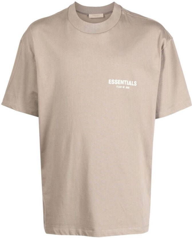 FEAR OF GOD ESSENTIALS T-shirt met logoprint Beige
