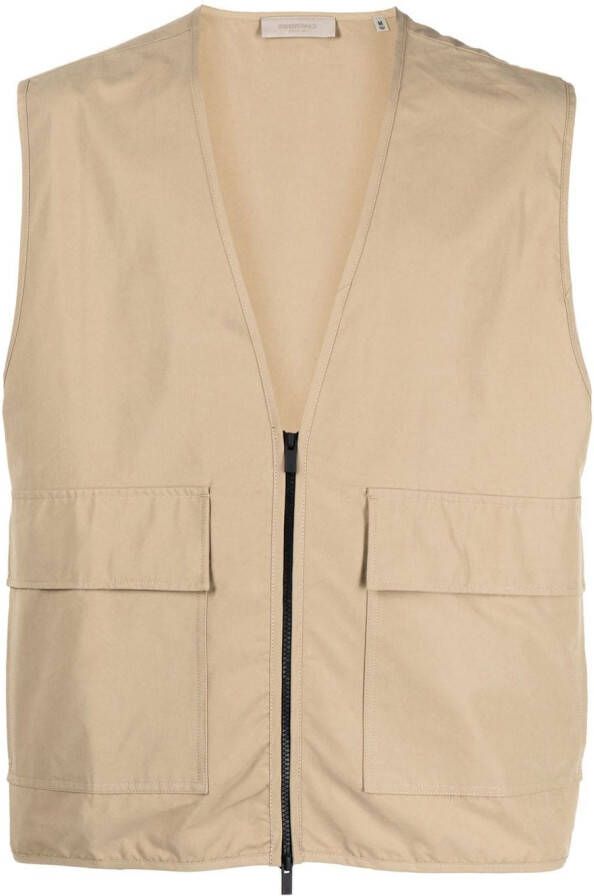 FEAR OF GOD ESSENTIALS Top met logopatch Groen