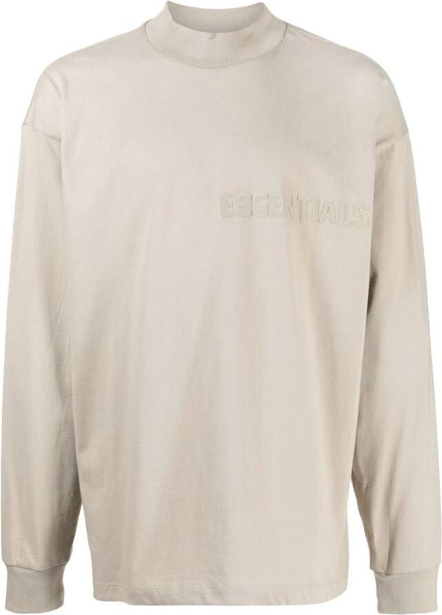FEAR OF GOD ESSENTIALS T-shirt met logo-reliëf Beige