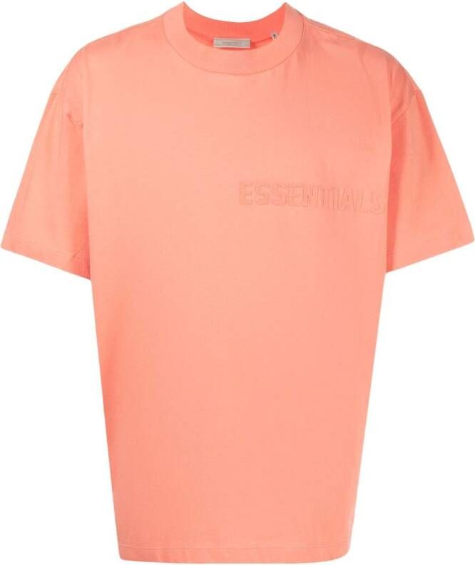 FEAR OF GOD ESSENTIALS T-shirt met logo-reliëf Roze