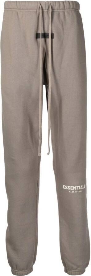 FEAR OF GOD ESSENTIALS Trainingsbroek met logoprint Bruin