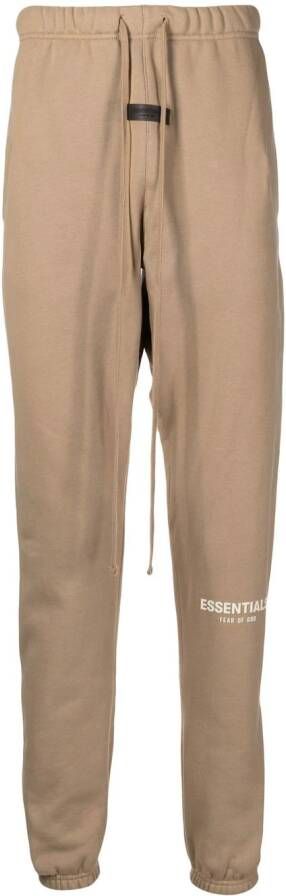 FEAR OF GOD ESSENTIALS Trainingsbroek met logoprint Bruin