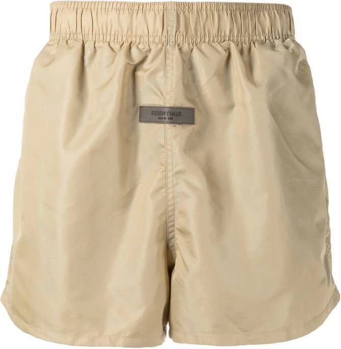 FEAR OF GOD ESSENTIALS Trainingsshorts met logopatch Beige