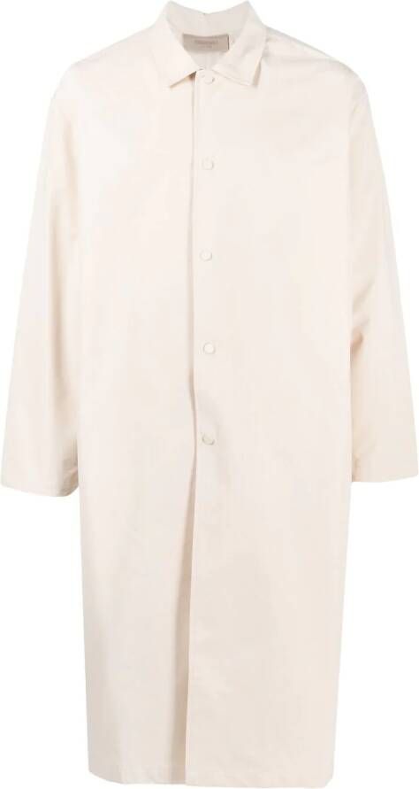 FEAR OF GOD ESSENTIALS Trenchcoat met gespreide kraag Beige