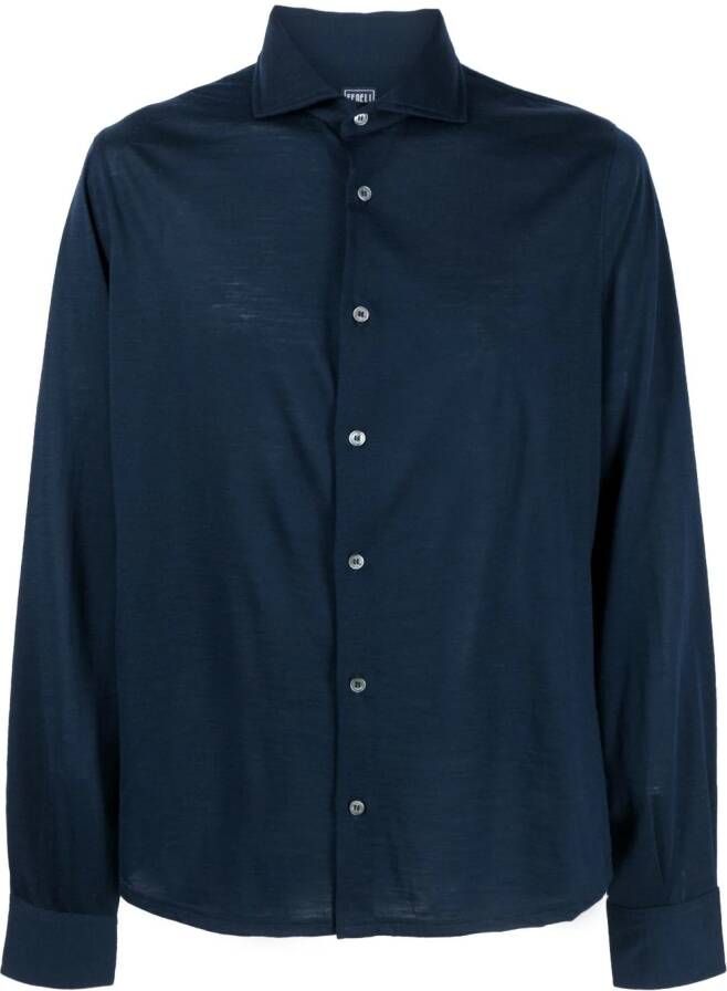 Fedeli Iconic Jason button-up overhemd Blauw