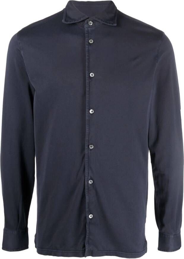 Fedeli Jersey button-down overhemd Blauw
