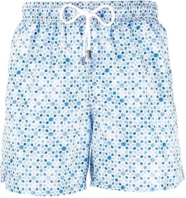 Fedeli Zwembroek met geometrische print Blauw