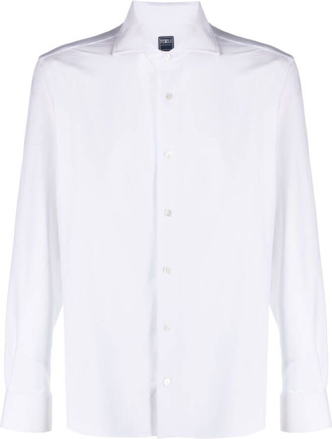 Fedeli Overhemd met knopen Wit