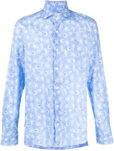 Fedeli Overhemd met print Blauw
