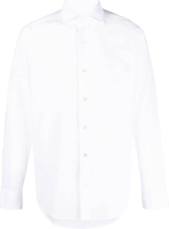 Fedeli Overhemd van stretchkatoen Wit