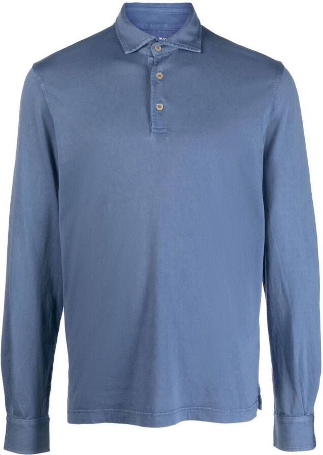 Fedeli Poloshirt met lange mouwen Blauw
