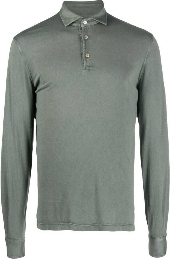 Fedeli Poloshirt met lange mouwen Groen