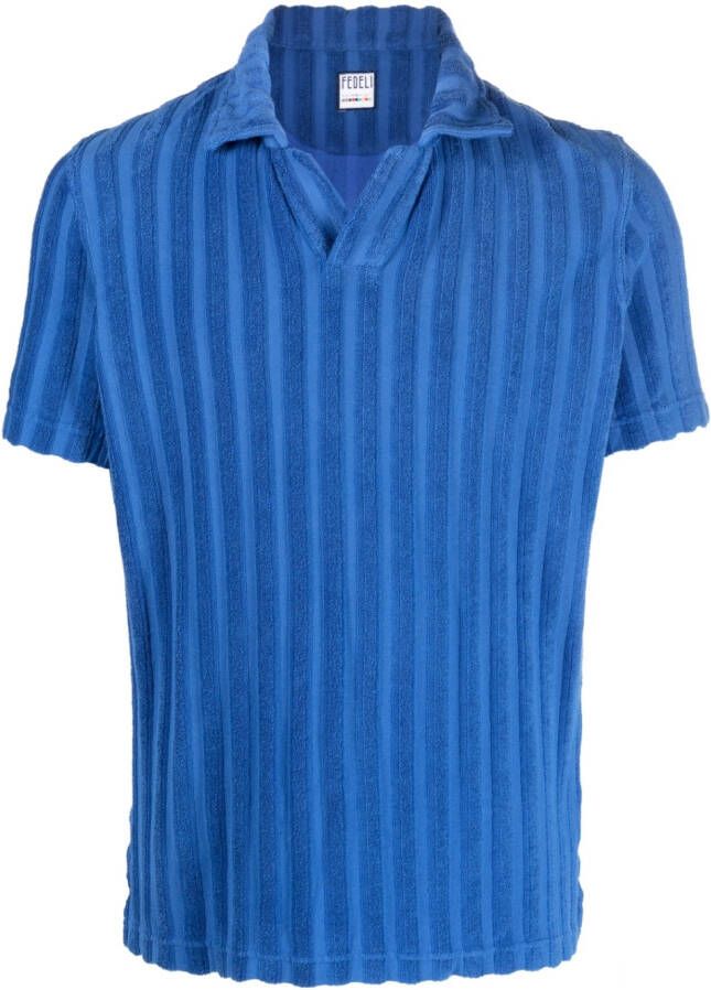 Fedeli Poloshirt met wijde pijpen Blauw