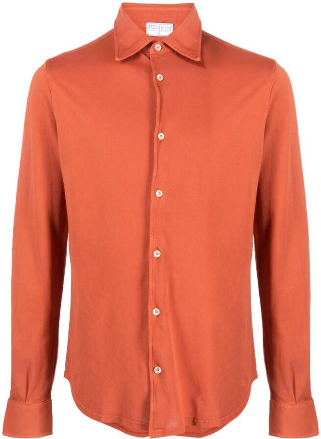 Fedeli Overhemd met gespreide kraag Oranje