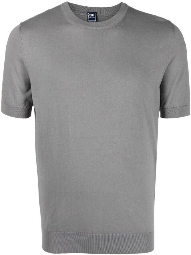 Fedeli T-shirt met ronde hals Grijs