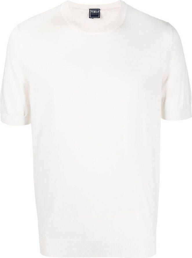Fedeli T-shirt met ronde hals Wit