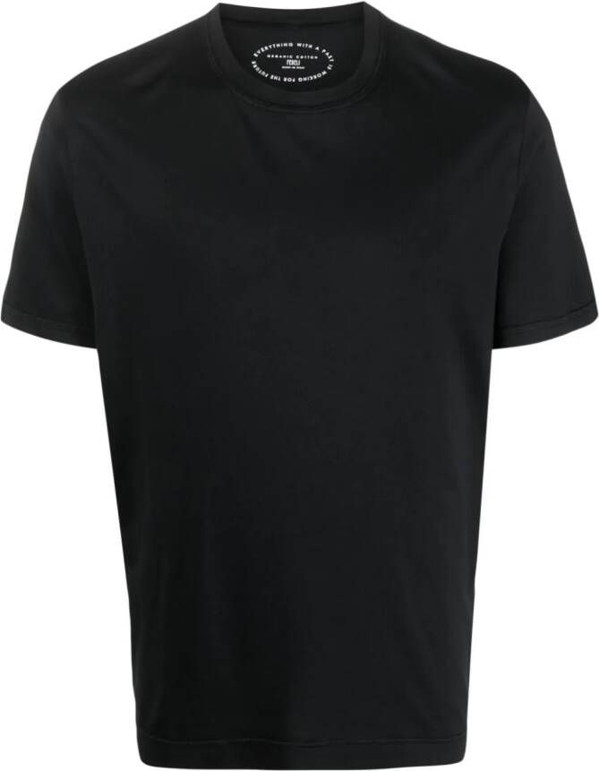 Fedeli T-shirt met ronde hals Zwart