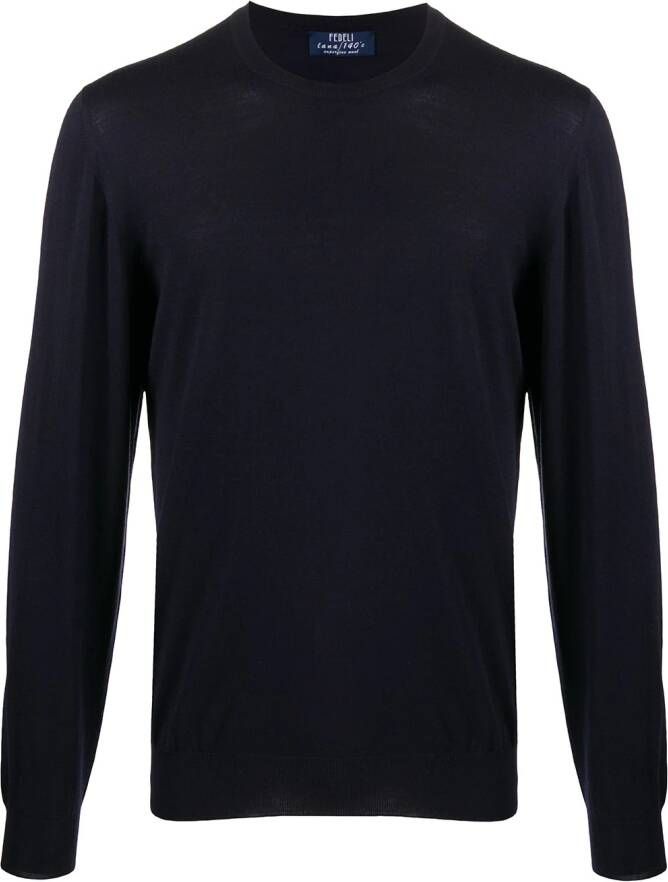 Fedeli Trui met ronde hals Blauw