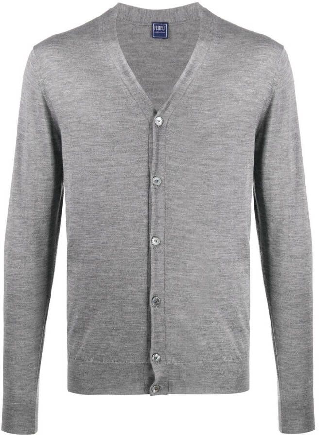 Fedeli Vest met V-hals Grijs