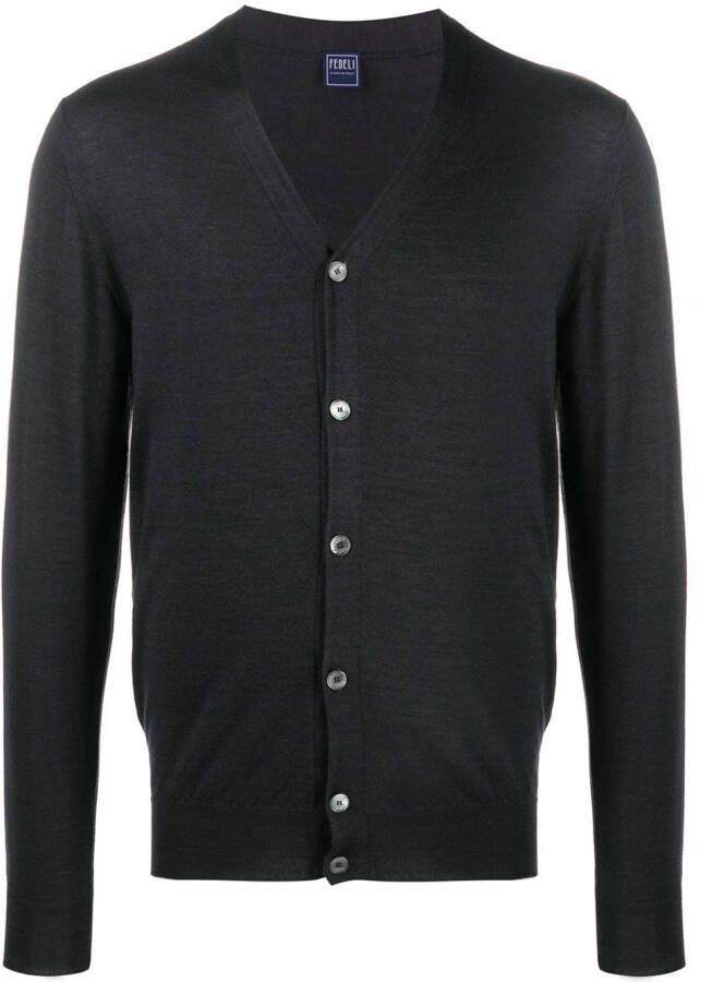 Fedeli Vest met V-hals Grijs