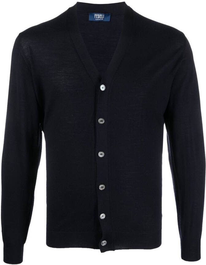 Fedeli Wollen vest Blauw