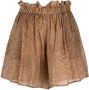 Federica Tosi abstract-print paperbag-waist shorts Beige - Thumbnail 1